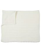 Plaid sherpa torsade beige - 120x150 cm