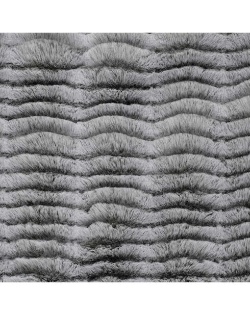 Plaid imitation fourrure Opulence gris - 120x150 cm
