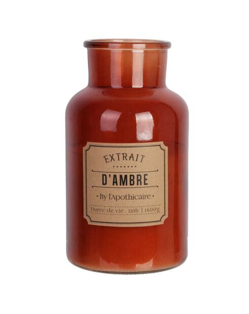 Bougie parfumée Apothicaire ambre - 1 mèche 110h
