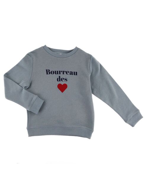 Sweat en Coton Bio 100% Love bleu