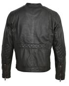 Veste motard en Cuir Zoma noire