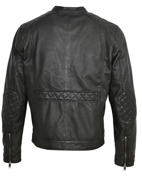 Veste motard en Cuir Zoma noire