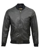 Veste en Cuir Theo noire