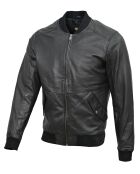 Veste en Cuir Theo noire