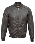 Veste en Cuir Theo marron