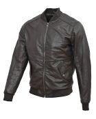 Veste en Cuir Theo marron