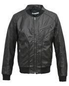Veste en Cuir Paul noire