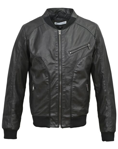 Veste en Cuir Paul noire