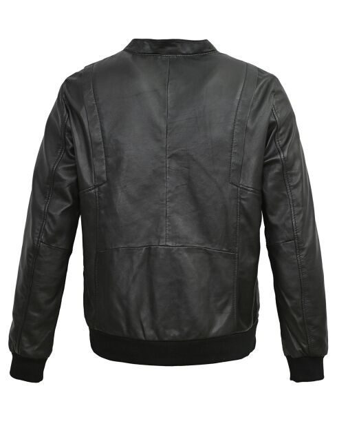 Veste en Cuir Paul noire