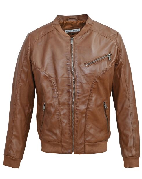 Veste en Cuir Paul cognac