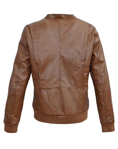 Veste en Cuir Paul cognac