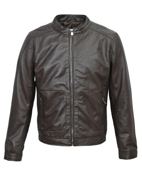 Veste en Cuir Nina marron