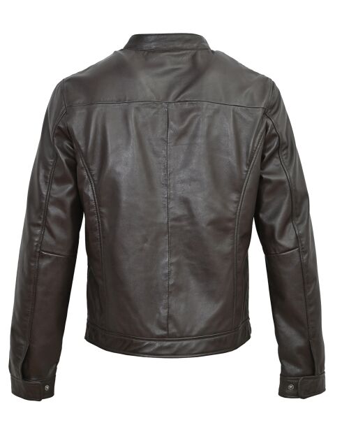 Veste en Cuir Nina marron