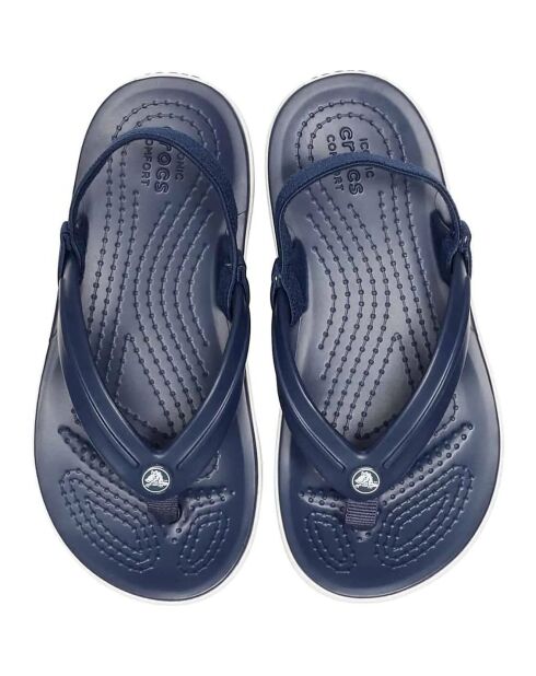 Marineblauwe sandalen met Crocband Strap