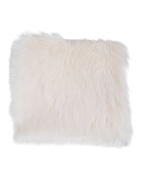 Galette en peau lainée artificielle ivoire - 40x40x6.5 cm