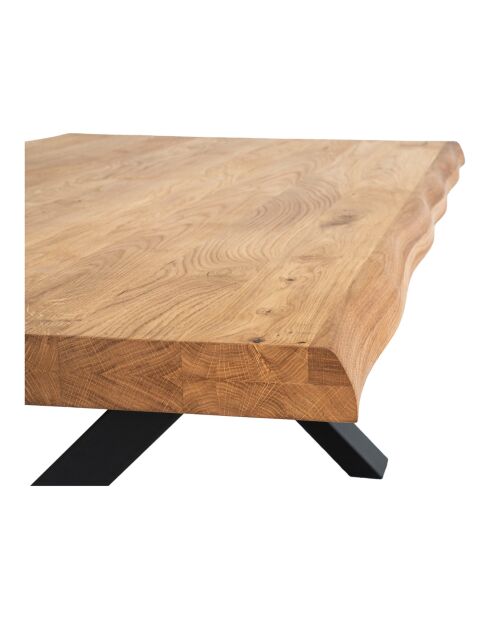 Natürlicher Couchtisch aus geölter Toulon Eiche - 120x70x50 cm