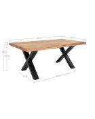 Natürlicher Couchtisch aus geölter Toulon Eiche - 120x70x50 cm