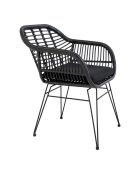 2 Sessel mit natürlichem Trieste-Kissen - 60x57x82 cm