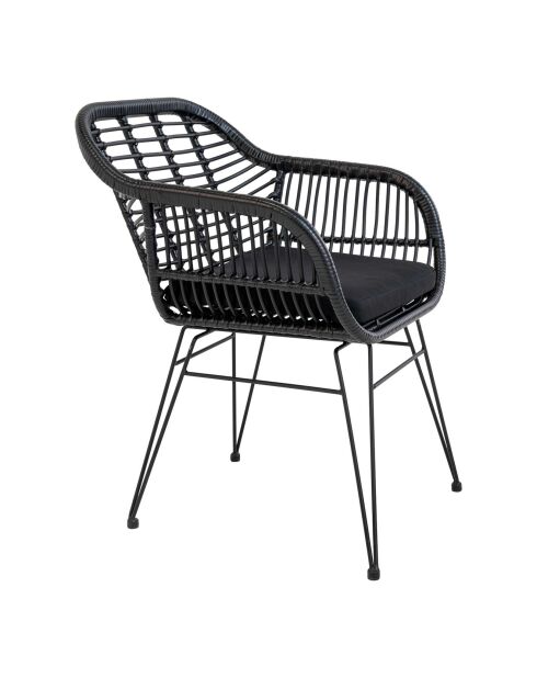 2 Sessel mit natürlichem Trieste-Kissen - 60x57x82 cm