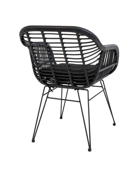 2 Sessel mit natürlichem Trieste-Kissen - 60x57x82 cm