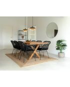 2 Sessel mit natürlichem Trieste-Kissen - 60x57x82 cm