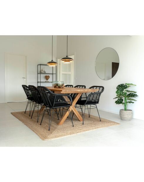 2 Sessel mit natürlichem Trieste-Kissen - 60x57x82 cm