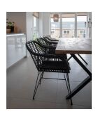 2 Sessel mit natürlichem Trieste-Kissen - 60x57x82 cm