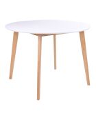 Vojens runder weißer Esstisch - 105x105x75 cm