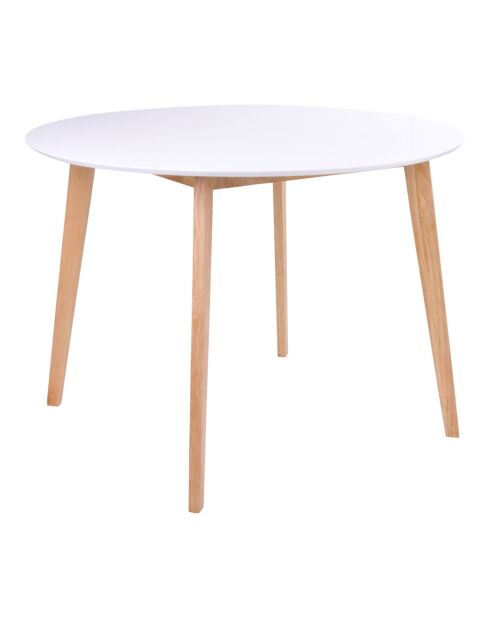 Vojens runder weißer Esstisch - 105x105x75 cm