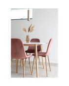 Vojens runder weißer Esstisch - 105x105x75 cm