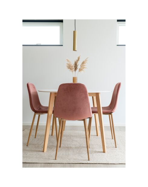 Vojens runder weißer Esstisch - 105x105x75 cm