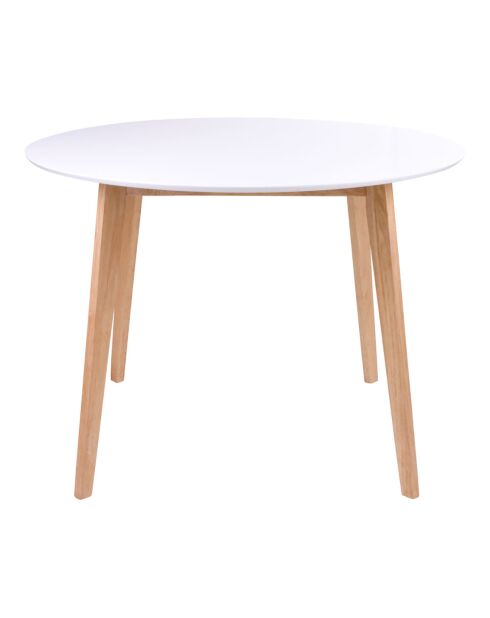 Vojens runder weißer Esstisch - 105x105x75 cm