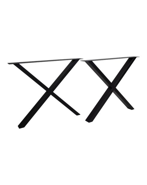 Zwarte poten voor eettafel Nimes - 86x8x72 cm