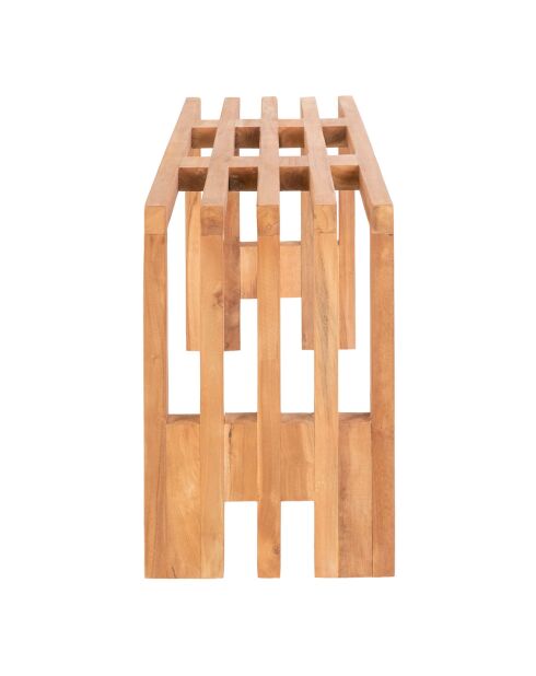 Banc en teck Benidorm naturel - 30x90x49 cm
