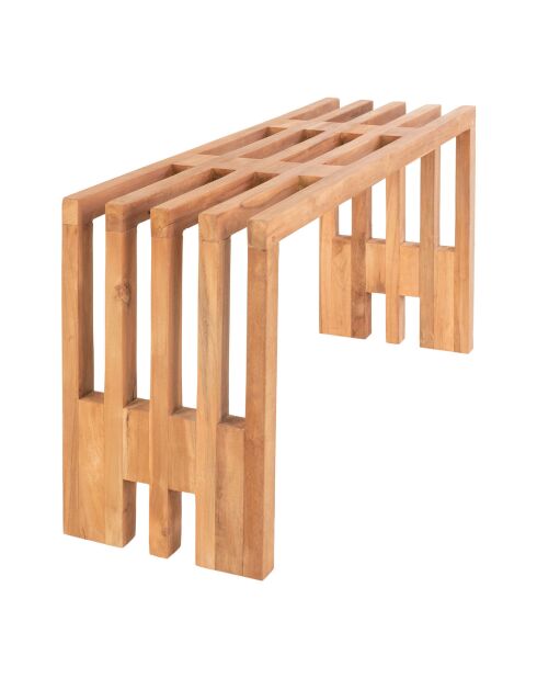 Banc en teck Benidorm naturel - 30x90x49 cm
