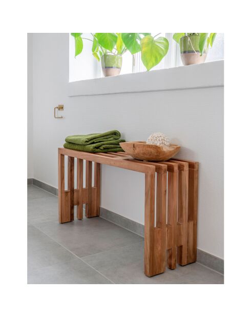 Banc en teck Benidorm naturel - 30x90x49 cm
