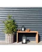 Banc en teck Benidorm naturel - 30x90x49 cm