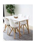Tavolo da pranzo bianco Vojens - 120x70x75 cm
