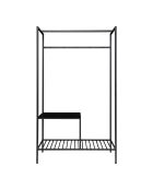 Spogliatoio nero Vita - 38x101x170 cm