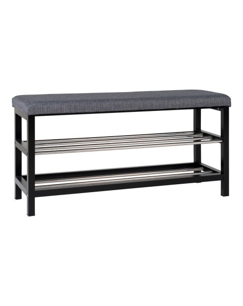 Banc avec coussin Padova  gris - 100x34x50 cm