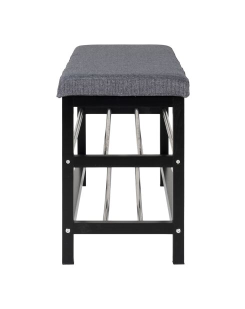 Banc avec coussin Padova  gris - 100x34x50 cm