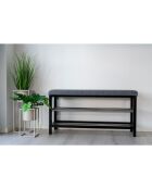 Banc avec coussin Padova  gris - 100x34x50 cm