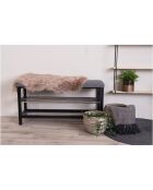 Banc avec coussin Padova  gris - 100x34x50 cm