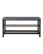 Banc avec coussin Padova  gris - 100x34x50 cm