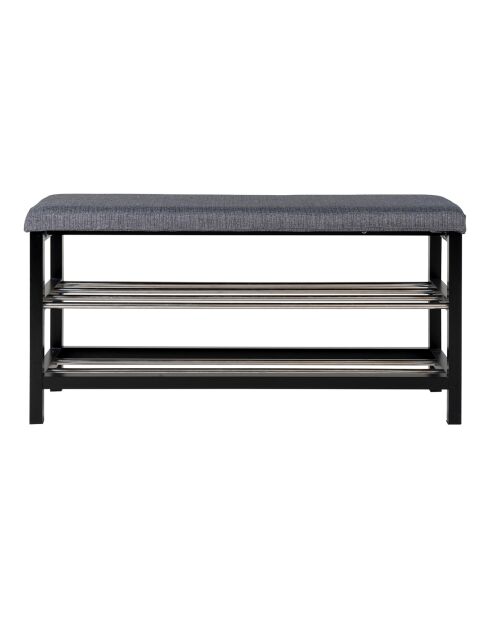 Banc avec coussin Padova  gris - 100x34x50 cm