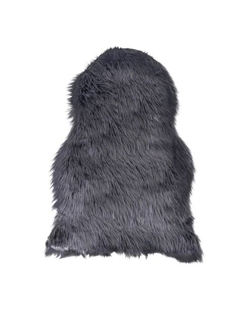 Peau lainée artificielle grise - 85x50x6.5 cm