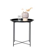 Mesa auxiliar negra Bastia - D.47x50 cm