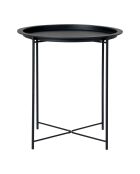Mesa auxiliar negra Bastia - D.47x50 cm