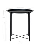 Mesa auxiliar negra Bastia - D.47x50 cm