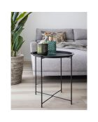 Mesa auxiliar negra Bastia - D.47x50 cm